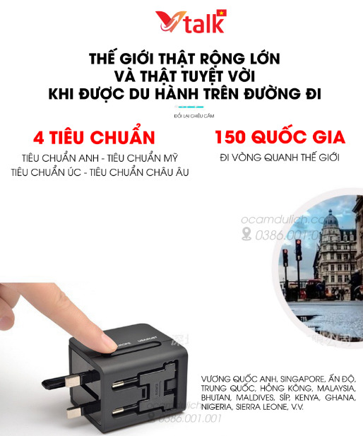 Ổ cắm điện du lịch Trung Quốc